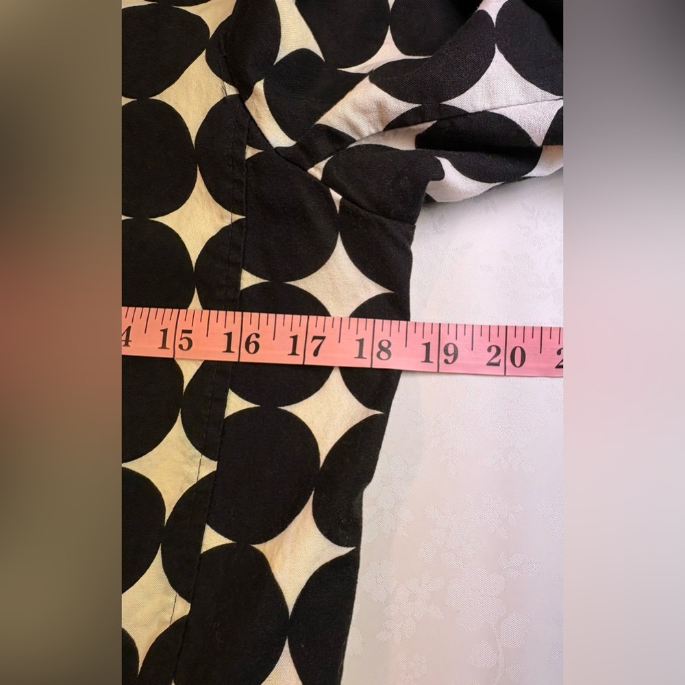 EUC Coat: White w Large Black Polka Dots, Lightweight, Tailored, Vintage - Picture 7 of 11